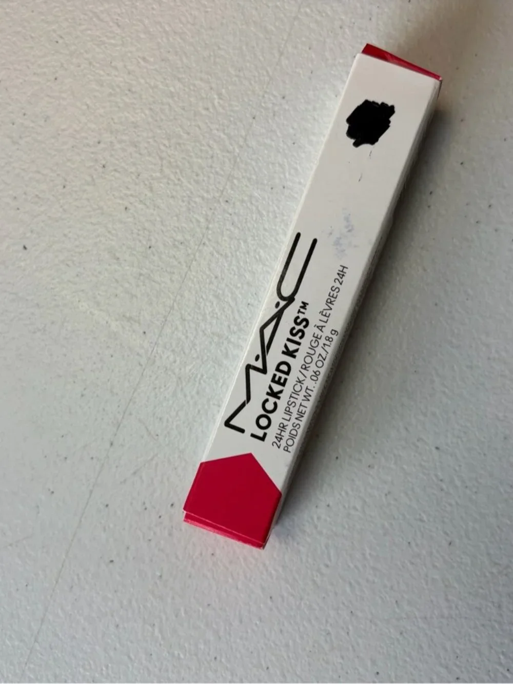 MAC Locked Kiss 90 TABOO 24 HR Lipstick 0.06 OZ NIB Bright Bold Long Wear new